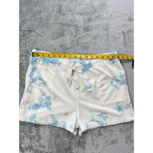 Lucky Brand NWT Tie Dye Lounge Shorts Medium Blue White Comfy Stretchy Waist - Picture 8 of 16